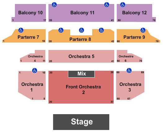 Venetian Theatre At the Venetian Hotel Book of Mormon Seating Chart